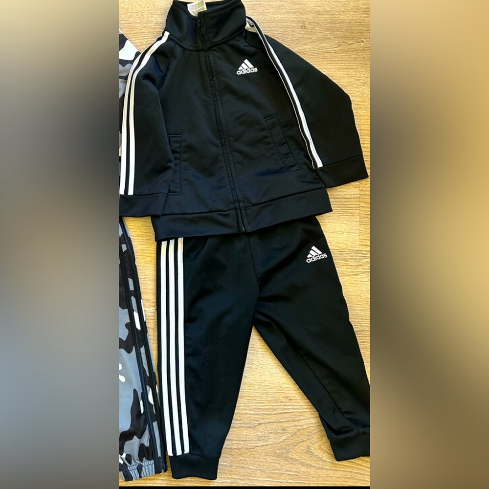 Adidas Kids Classic Track Suit - 18M - Black and White - Unisex